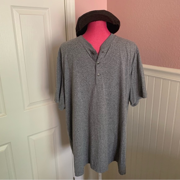 Men’s Foundry Big & Tall Grey Short Sleeved Henley XLT, worn few times - Picture 1 of 7